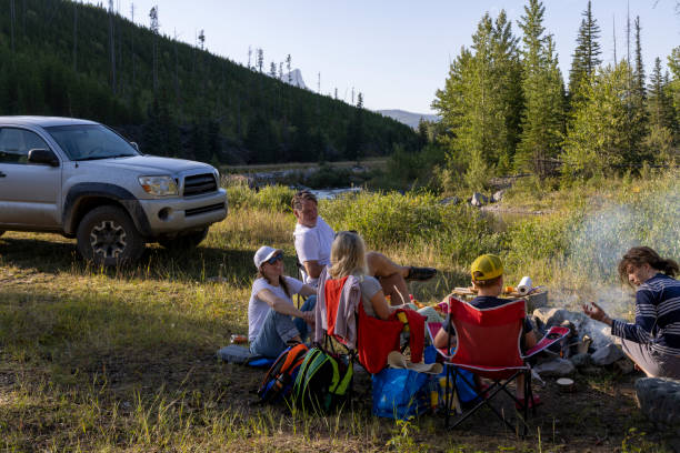 istock Multi-generation family picnics in wilderness 2171192258