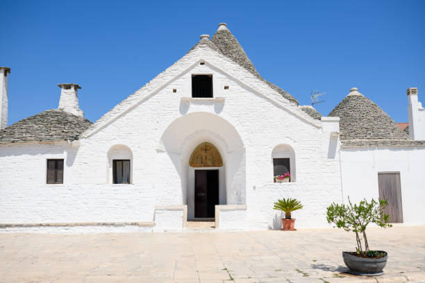 Typical architecture of Alberobello, Puglia, Italy: \