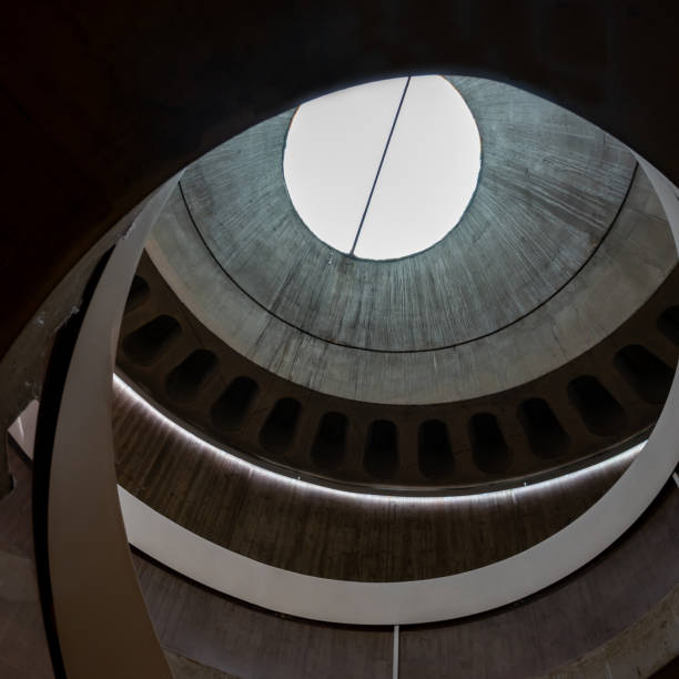 istock round staircase with a skylight window on top - zen balance concept 2171193004