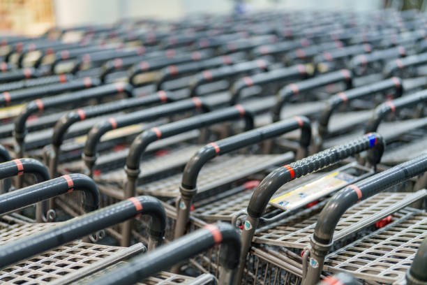 istock Bicycle parking area installed in a supermarket 2171200743