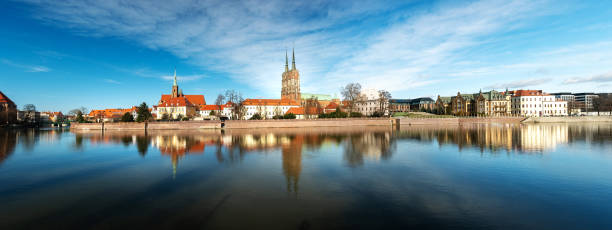 istock Amazing Panoramic View On A Oder River And Amazing Historical Part Of Wroclaw In Poland 2171204866