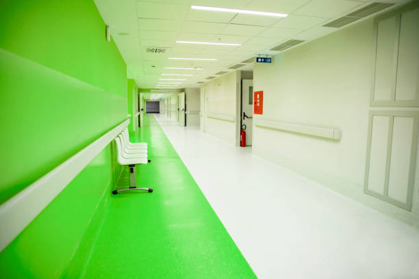 istock Green decor wall in Hospital waiting hall 2171208506