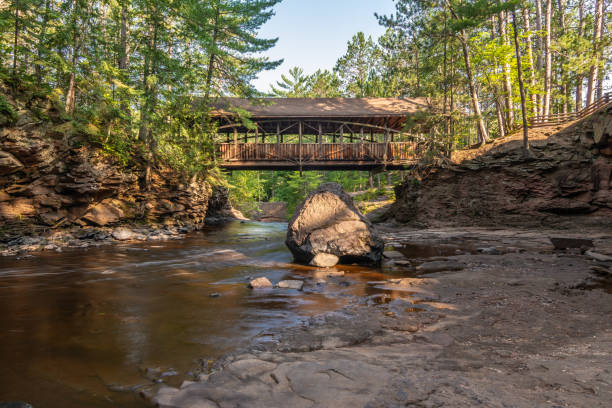istock Upper Falls in the morning light.  Amnicon Falls state park, South Range, Wisconsin, USA. 2171210667