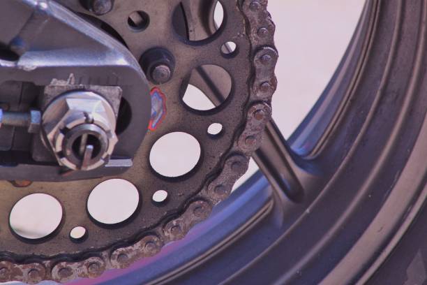 istock Close-Up of Motorcycle Chain and Sprocket 2171221805