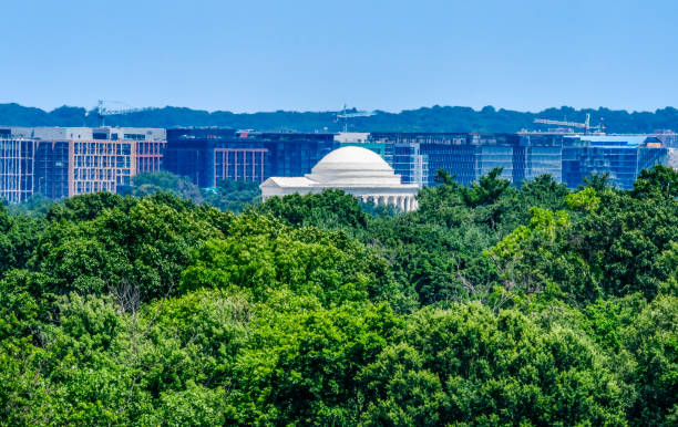 Jefferson Memorial View from Arlington National Cemetery Washington DC