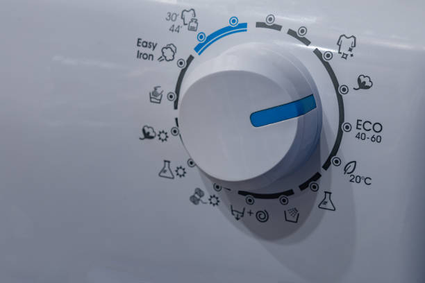 istock Washing in a washing machine, ecological program, saving energy and water 2171229421