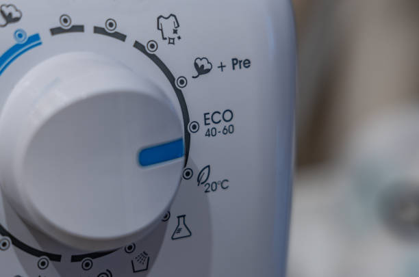 istock Washing in a washing machine, ecological program, saving energy and water 2171229490