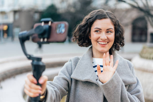 istock Female Influencer making video content for her vlog 2171233935