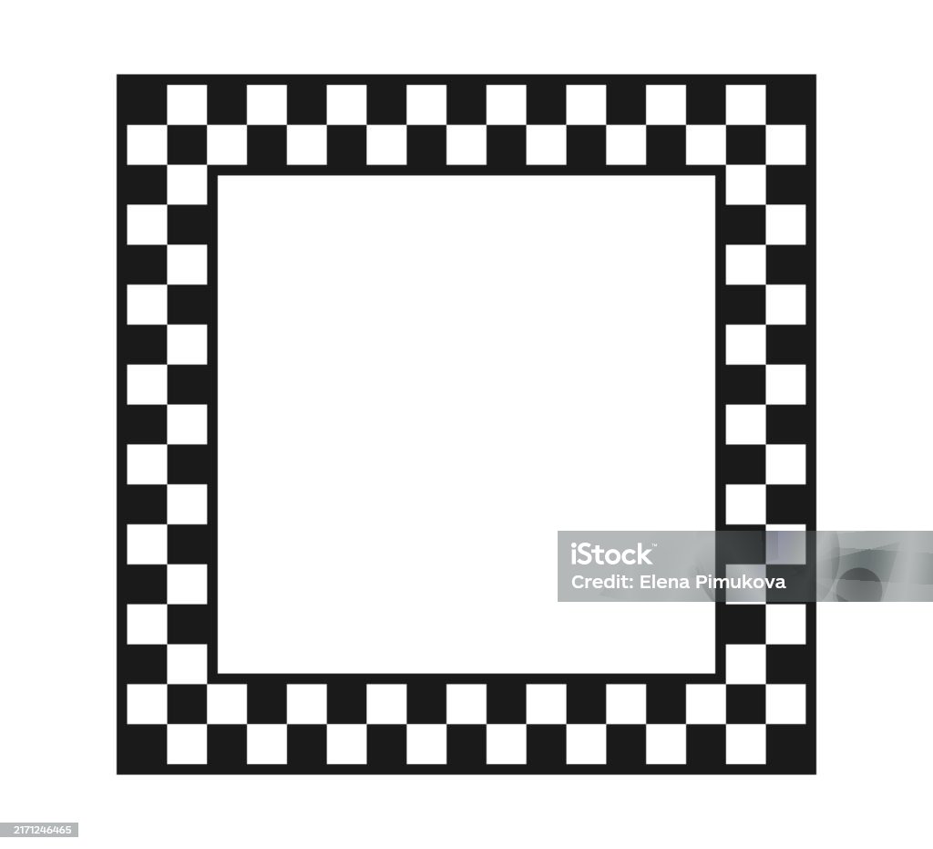 Checkered Rectangle Frame Square Race Checker Flag Pattern Checkerboard ...
