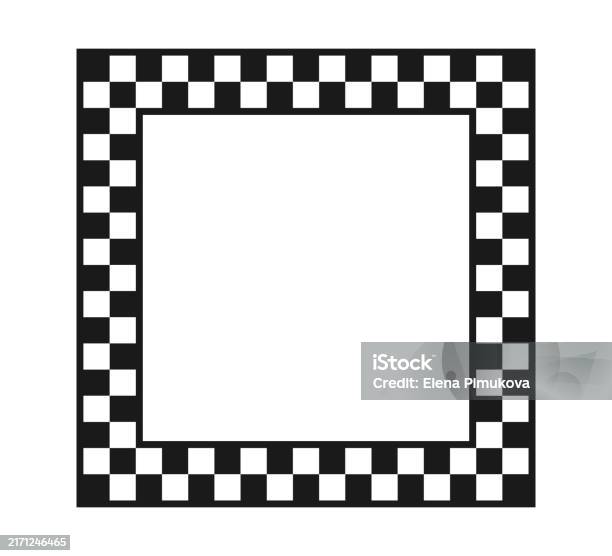 Checkered Rectangle Frame Square Race Checker Flag Pattern Checkerboard ...