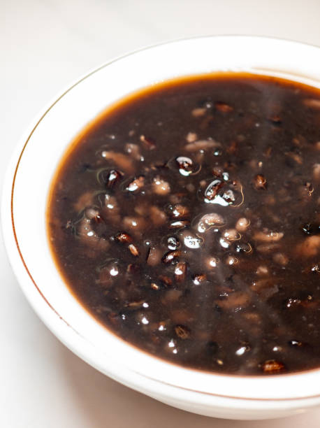 istock Fragrant and soft black rice porridge, a healthy breakfast option 2171248405