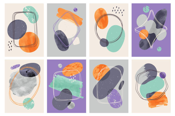 istock Abstract shapes and frames with modern art design, templates and backgrounds for banner and poster 2171258860