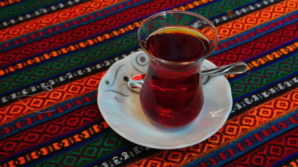istock Turkish Tea Glass Cultural Fabric Background 2171267713