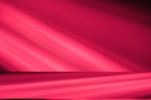 Studio style background wall decoration presentation uses white and red tones. with shadows cast from a nearby window, concept creating a decorative