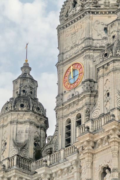 Abbey tower of Saint Amand les Eaux, architecture details.