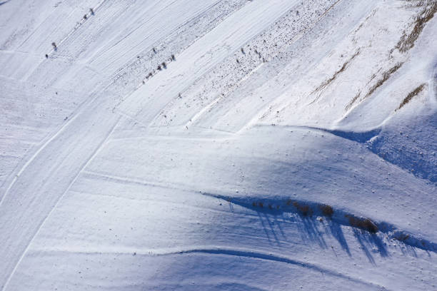 istock Aerial drone view of nature snow patterns and background 2171282704