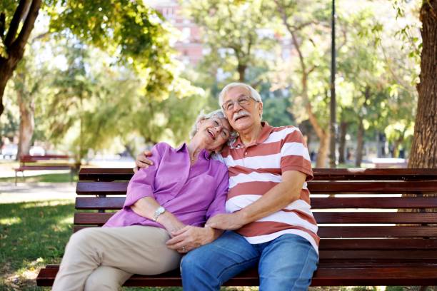 istock An elderly couple relaxing during the day 2171283301