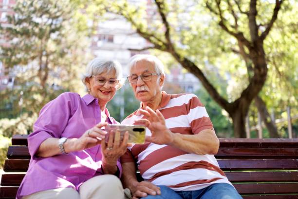 istock Senior couple having a video call with someone 2171284802