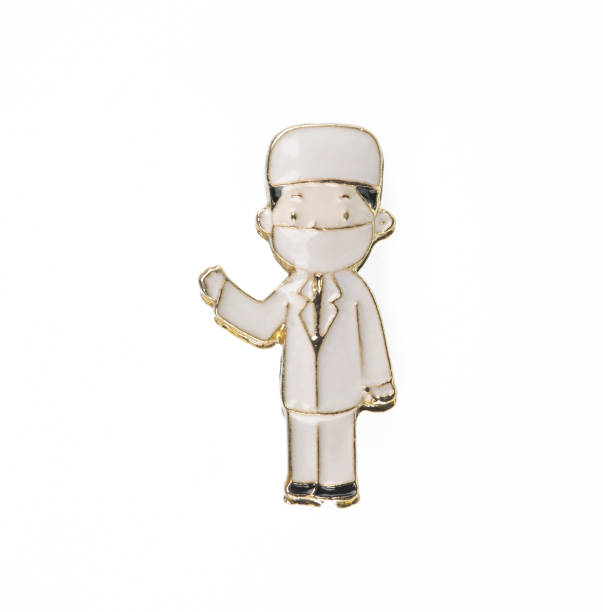 medical brooch isolated on white background