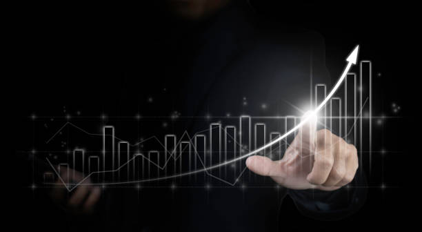 istock Businessman is pointing arrow graph corporate future growth plan. Business development to success motivation concept. 2171286821
