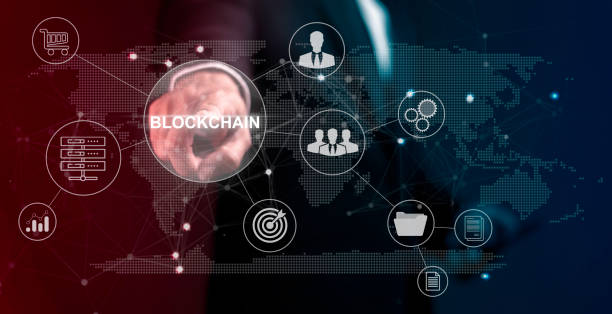 istock businessman touching a smart contract and executing a cryptocurrency transaction with blockchain technology. The transaction is secure and transparent, and there are other people in the background. 2171286846