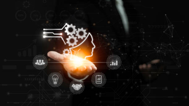 istock Businessman showing virtual screen of multitasking skills ,responsibility HR human development resources, creativity,EQ, Problem solving, persuasion, collaboration, adaptability. 2171286888