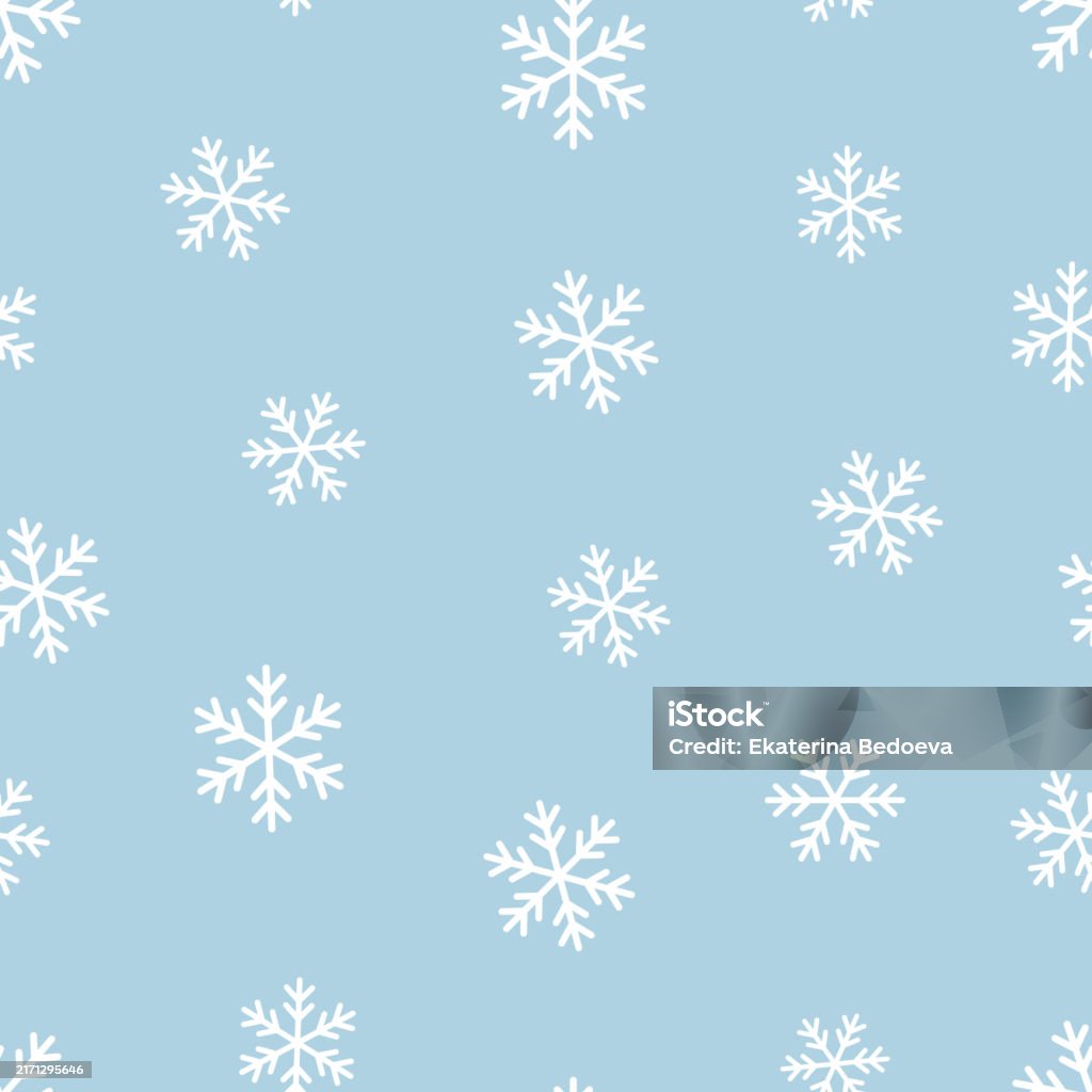 Snow Fall Pattern Image Snowflakes Vector Seamless Pattern Snowfall Christmas Repeat Backdrop ...