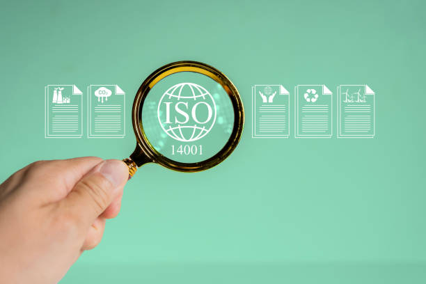 istock ISO 14001 concept. ISO standards quality control 14001 certified for environmental management systems 2171297467