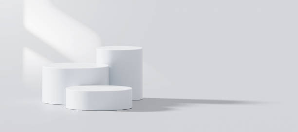 istock White podium background modern 3d platform presentation product display stage abstract stand showcase minimal light shadow empty mockup scene space design geometric pedestal show advertising studio. 2171298653