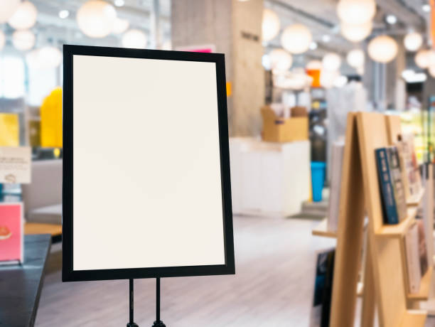 istock Blank white poster signboard indoor shop Information board 2171299323