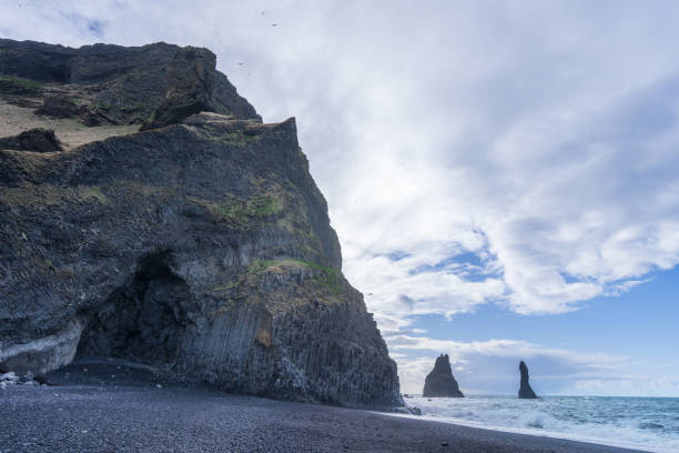 istock Reynisdrangar Sea Stacks at Reynisfjara Black Sand Beach. 2171308752