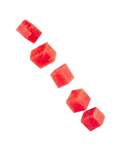 Watermelon slice isolated on white background with clipping path, full depth of field