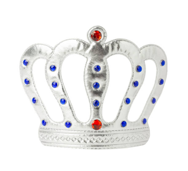 istock Realistic Silver Crown isolated on white background with clipping path 2171312619