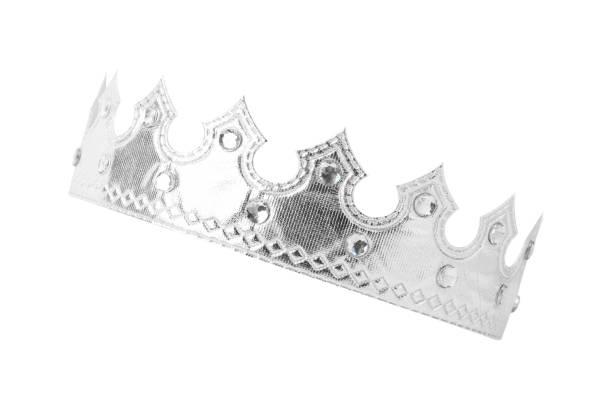 istock Realistic Silver Crown isolated on white background with clipping path 2171312631