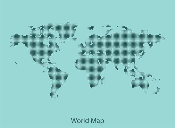 mapa světa - plochý design stock ilustrace