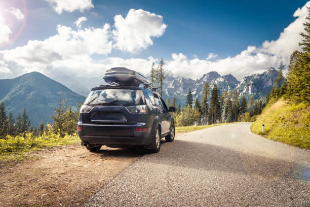 istock car for traveling with a mountain road 2171315762