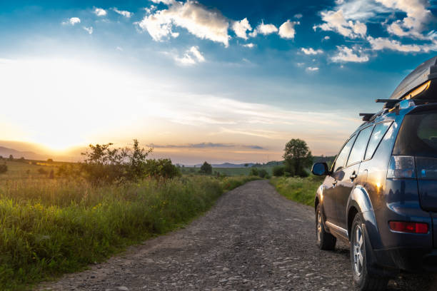 istock car for traveling with a mountain road 2171316055
