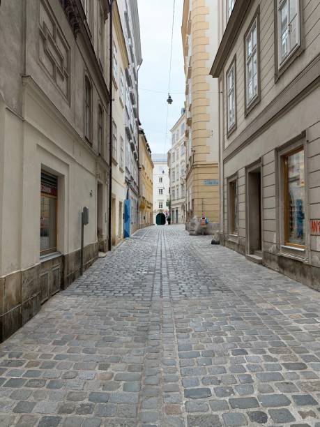 istock Narrow Cobblestone Street Between Historic Buildings 2171323204