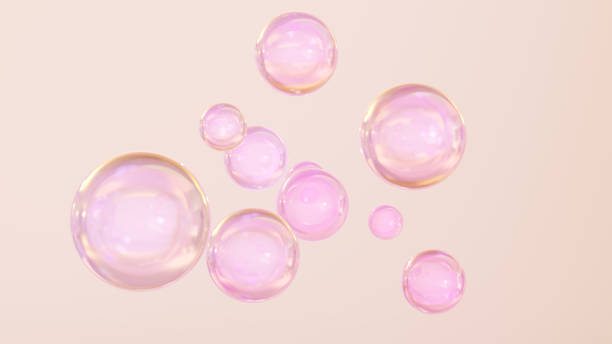 istock 3D rendering Cosmetics Pearl Serum bubbles on defocus background. 2171330354