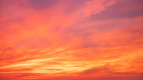 istock Beautiful , luxury soft gradient orange gold clouds and sunlight on the blue sky perfect for the background, take in everning,Twilight, Large size, high definition landscape photo 2171336569