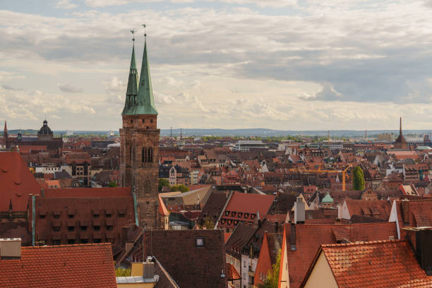 Scenic view of Nuremberg old town  in autumn