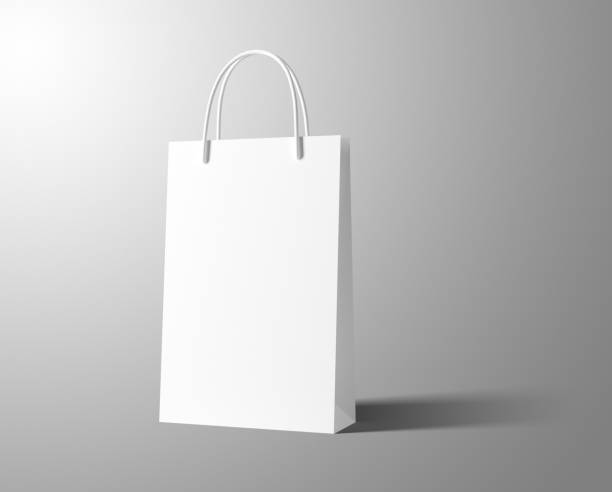 istock blank Empty Shopping Bag on the white background, mockup 2171339622