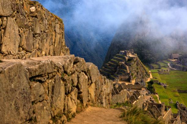 istock Machu Picchu with misty mountains in the background 2171339965