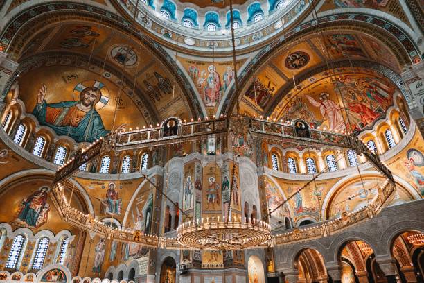 istock Beautifully Decorated Orthodox Church Interior 2171340891