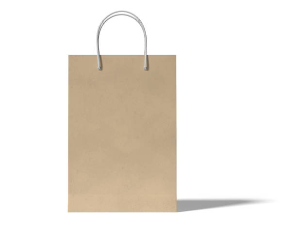 istock blank Empty Shopping Bag on the white background, mockup 2171341004