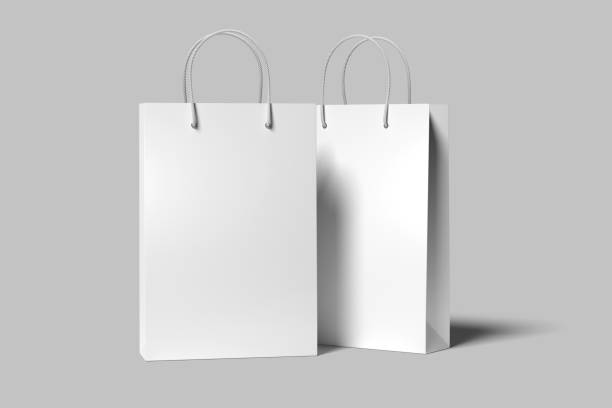istock blank Empty Shopping Bag on the white background, mockup 2171341006