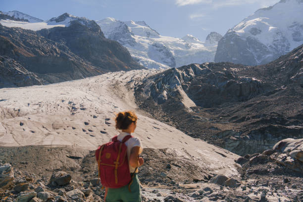 istock Woman exploring glacier in Swiss Alps 2171341212