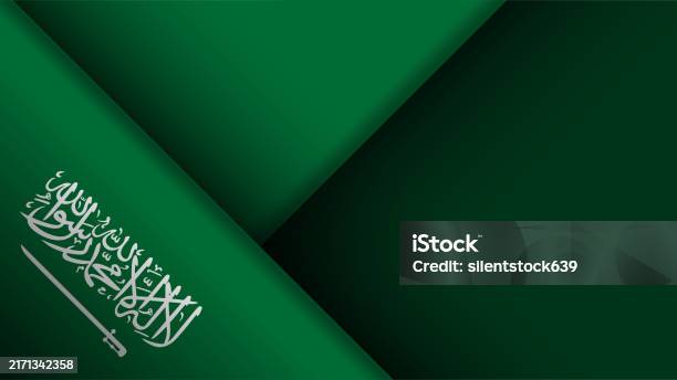 Saudi Simple Background Eps10 Vector Patriotic Background With Saudi Arabia Flag Colors Stock ...