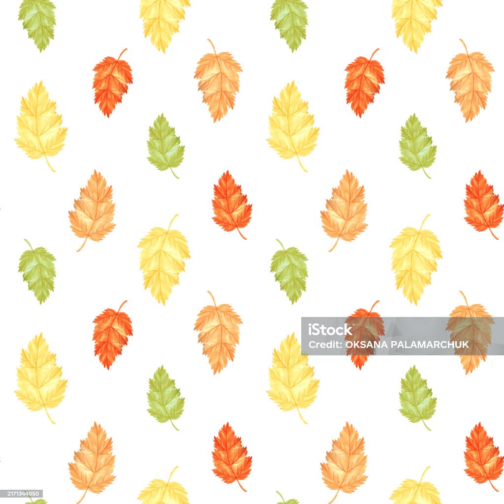 Fall Fill Pattern Autumn Leaves Seamless Pattern Fall Foliage Botanical Background For ...