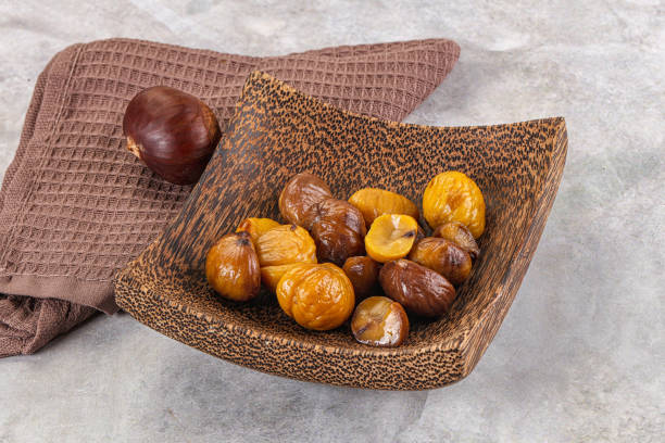 istock Roasted sweet natural organic shestnut 2171347313
